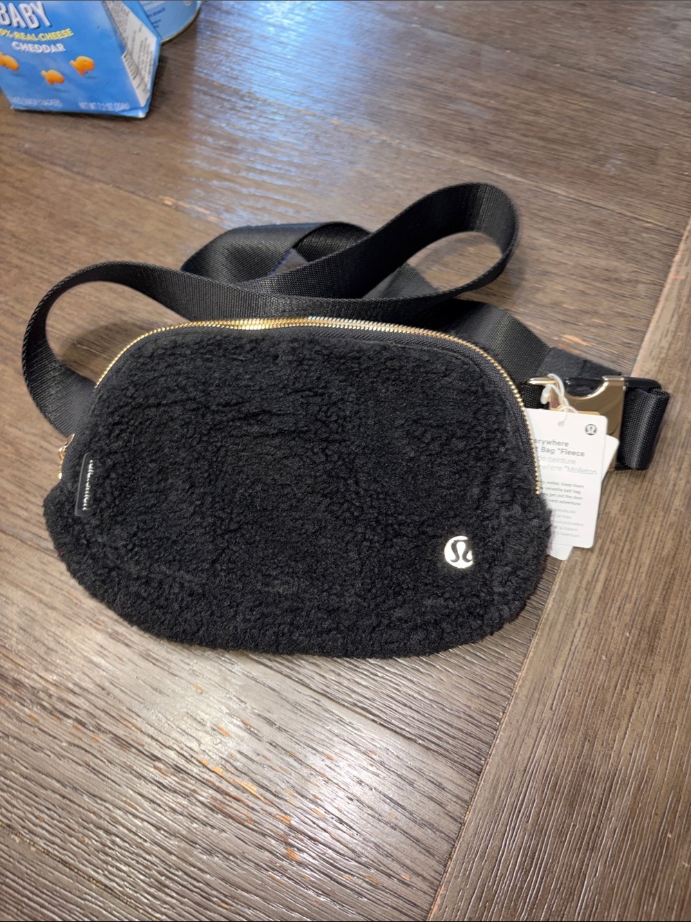 NWT lululemon athletica Black Fleece Everwhere Belt Bag with Gold Hardware